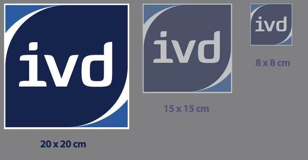 IVD-Logoaufkleber 20 x 20 cm, 5 Stück